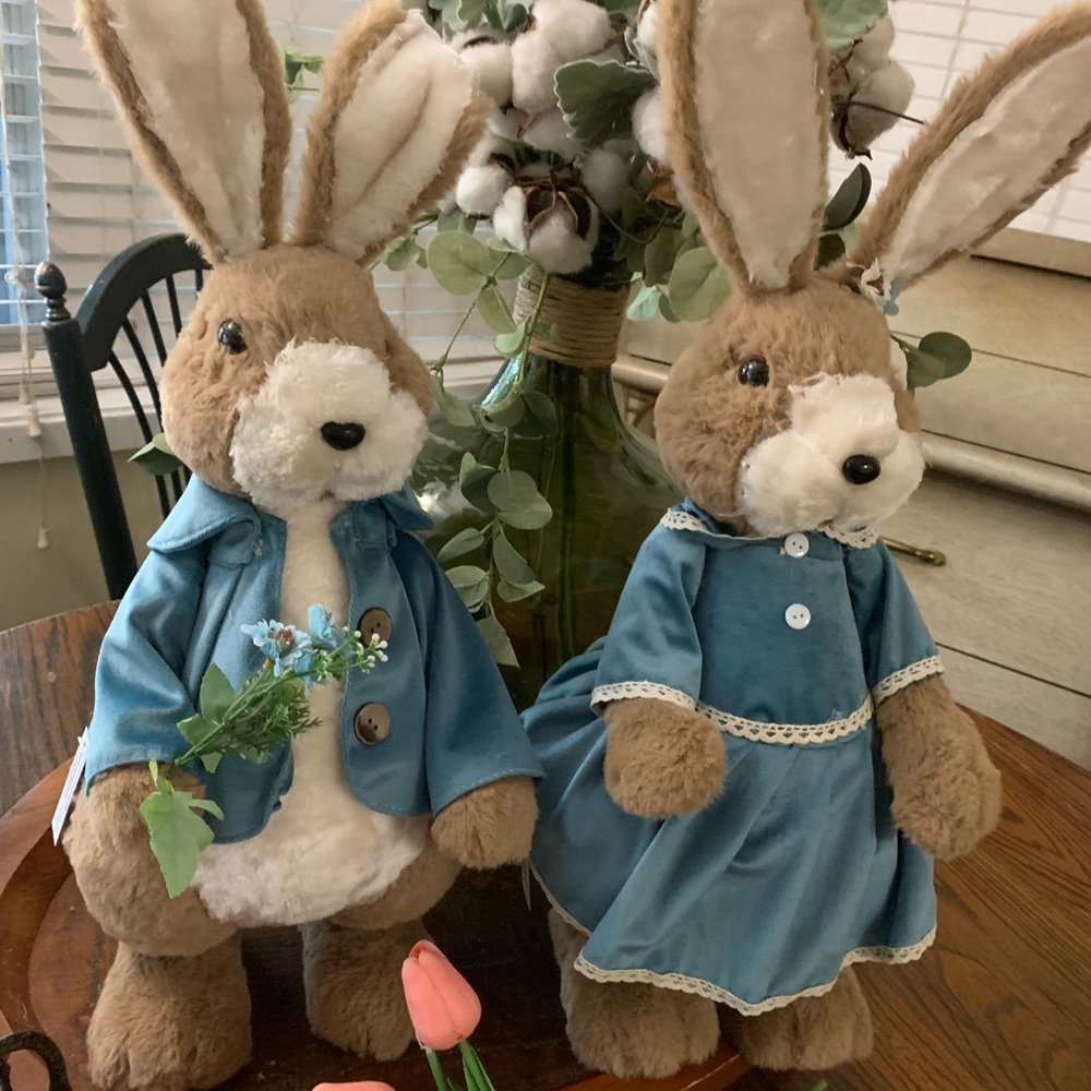 Pair of Bunny Rabbits-24” tall-NEW